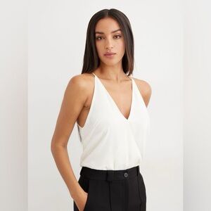 Dynamite Off-White Wrap Bodysuit